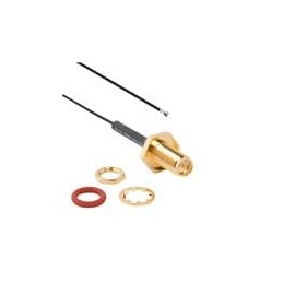 1 pcs : 095-902-501-300 - RF Cable Assemblies RP SMA Bkhd Jck to AMC4 Plg 300mm