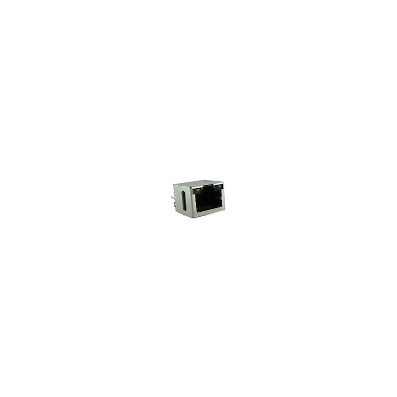 1 pcs : RJHSE548T - Modular Connectors / Ethernet Connectors RJ45 RA Shielded W/ LEDs