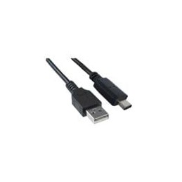 1 pcs : 3021090-01M - USB Cables / IEEE 1394 Cables USB 2.0 A Male to USB 2.0 Type C Male, 1M length, 480Mbps, Black
