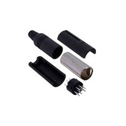 1 pcs : MDP-009 - Standard Circular Connector CONN PLUG MALE MINI DIN 9P SILV