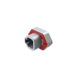 1 pcs : ATP15-4P-BM01GRY - Automotive Connectors 4Pos Strt PCB Flng Mnt Rcpt Gold pins