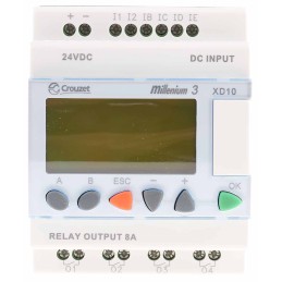 1 pcs - Crouzet Millenium 3 Series Logic Module, 24 V dc Supply, Relay Output, 6-Input, Analogue, Digital Input