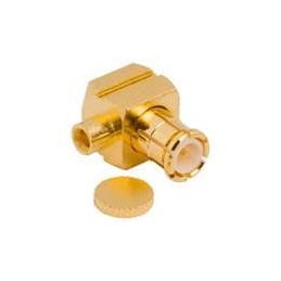 1 pcs : 252158 - RF Connectors / Coaxial Connectors MCX RIGHT ANGLE PLUG .047 GOLD