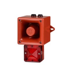 1 pcs - e2s AL105NX Series Red Sounder Beacon, 230 V, IP66, Wall Mount, 113dB at 1 Metre