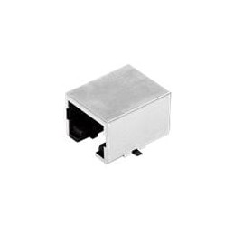 1 pcs : CRJ054-1H-TH - Modular Connectors / Ethernet Connectors RJ jack, 1 port, 6P4C, 6u, shielded, high temp