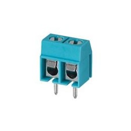 1 pcs : TB002-500-02BE - Fixed Terminal Blocks Terminal block, screw type, 5.00, horizontal, 2 poles, CUI Blue, slotted screw, P