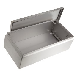 1 pcs - RS PRO Unpainted Stainless Steel Terminal Box, IP66, 400 x 200 x 120mm