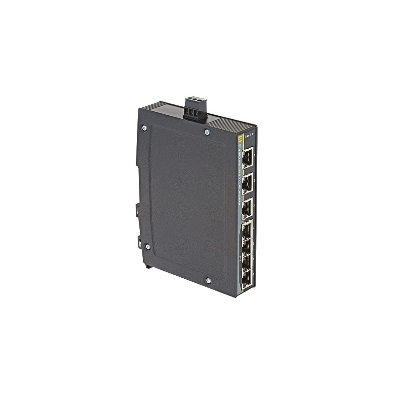 1 pcs - HARTING DIN Rail Mount Ethernet Switch, 7 RJ45 Ports, 10/100/1000Mbit/s Transmission, 54V dc