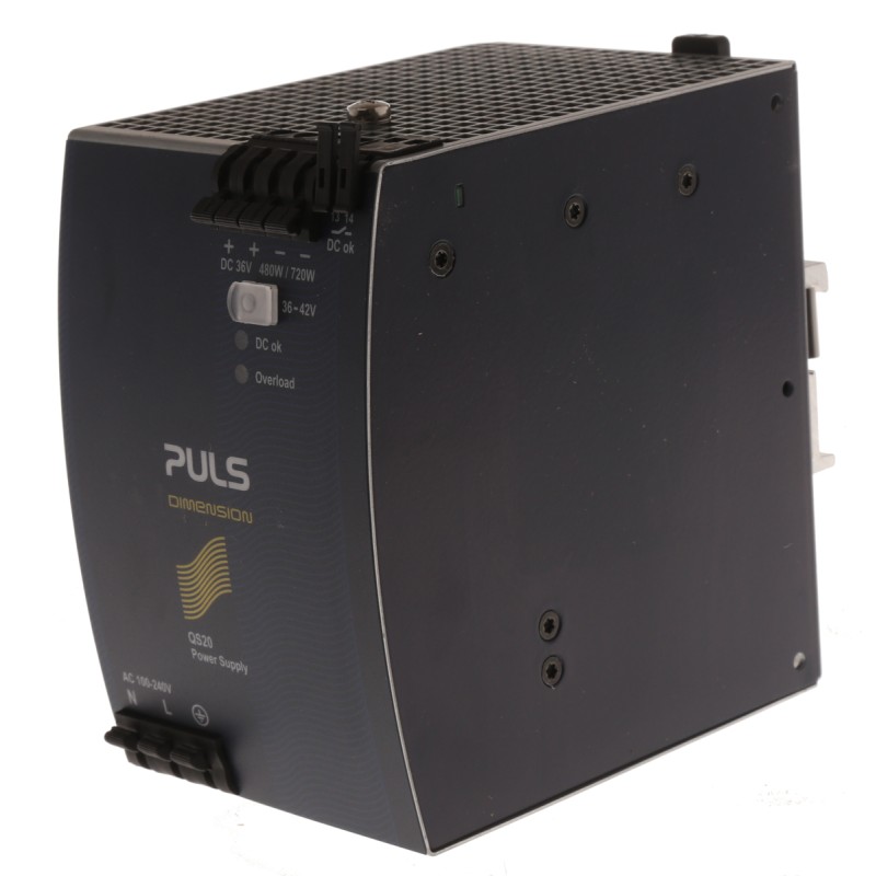 1 pcs - PULS DIMENSION Q Switch Mode DIN Rail Power Supply, 100 - 240V ac ac, dc Input, 36V dc dc Output, 13.3A Output,