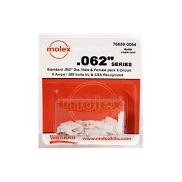 1 pcs : 76650-0064 - Pin & Socket Connectors .062 Connector Kit Pnl Mnt Plug Recp 3P