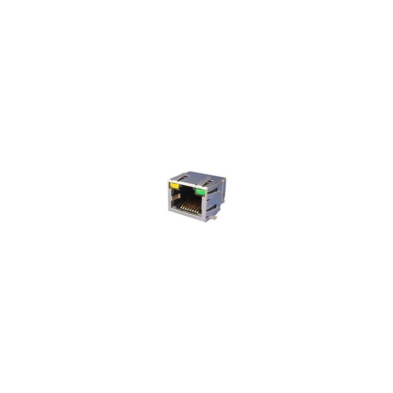 1 pcs : RJCSE538B01 - Modular Connectors / Ethernet Connectors RJCSE538B01-8P8CSMTRAshldedWithLEDs