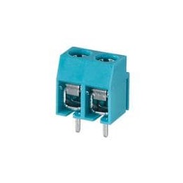 1 pcs : TB003-500-P02BE - Fixed Terminal Blocks Terminal block, screw type, 5.00 , horizontal, 2 poles, CUI Blue, Philip's head 