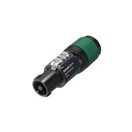 1 pcs : NL4FXX-W-S - Loudspeaker Connectors Cable end speakON XX series 4 pole - green - small chuck for cable 6-12 mm