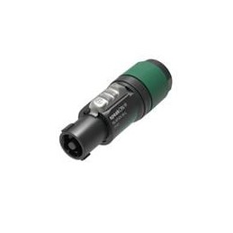 1 pcs : NL4FXX-W-L - Loudspeaker Connectors Cable end speakON XX series 4 pole - green - large chuck for cable 10-16 mm