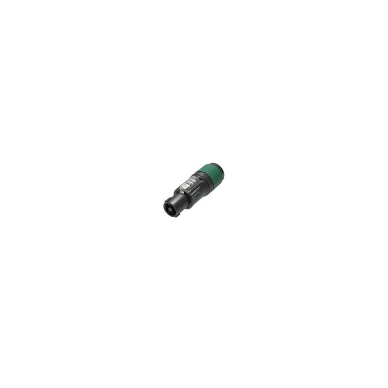 1 pcs : NL4FXX-W-L - Loudspeaker Connectors Cable end speakON XX series 4 pole - green - large chuck for cable 10-16 mm
