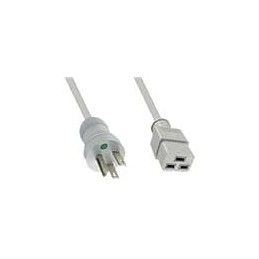 1 pcs : 233082-06 - AC Power Leads 10' GRAY/GRAY PLUG 3 X 14 AWG HOSP