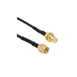1 pcs : 135110-02-M0.50 - RF Cable Assemblies SMA Bulkhead JK/SMA STR Plug CBL 0.50MET