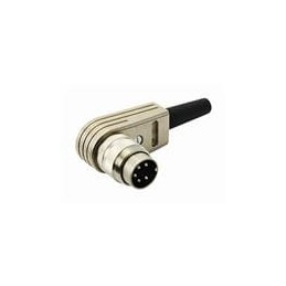 1 pcs : T 3356 005 - DIN Connectors 5 Pin Male,R/A Cable Mount