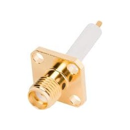 1 pcs : 2950-6061 - RF Connectors / Coaxial Connectors SMA F FlangMountConn 4 Hole (Candlestick)