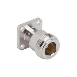 1 pcs : 172361-10 - RF Connectors / Coaxial Connectors 4H FLNG N TYPE STR JACK FLAT TAB 50 Ohm