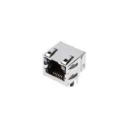 1 pcs : 43860-0011 - Modular Connectors / Ethernet Connectors R/A INV MODJK 6/6 W/LT PIPES SHLD WTAB
