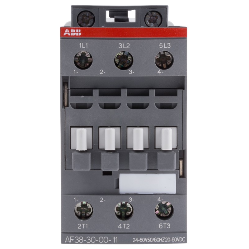 1 pcs - ABB AF Series Contactor, 24 V ac/dc Coil, 3-Pole, 50 A, 18.5 kW, 3NO, 690 V ac