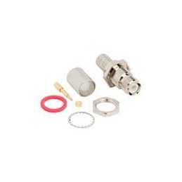 1 pcs : 031-6877 - RF Connectors / Coaxial Connectors RP-TNC Strght Crimp LMR-400, Bulkhead
