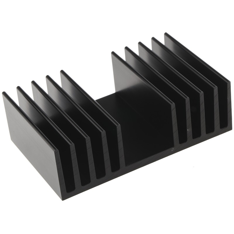 1 pcs - Heatsink, Universal Rectangular Alu, 1.2K/W, 75 x 120 x 37mm