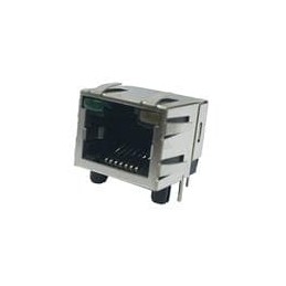 1 pcs : GWLX-S9-88-G/Y - Modular Connectors / Ethernet Connectors 8P8C R/A GRN/YLW LED LOPRO SHLD GLD FLAS