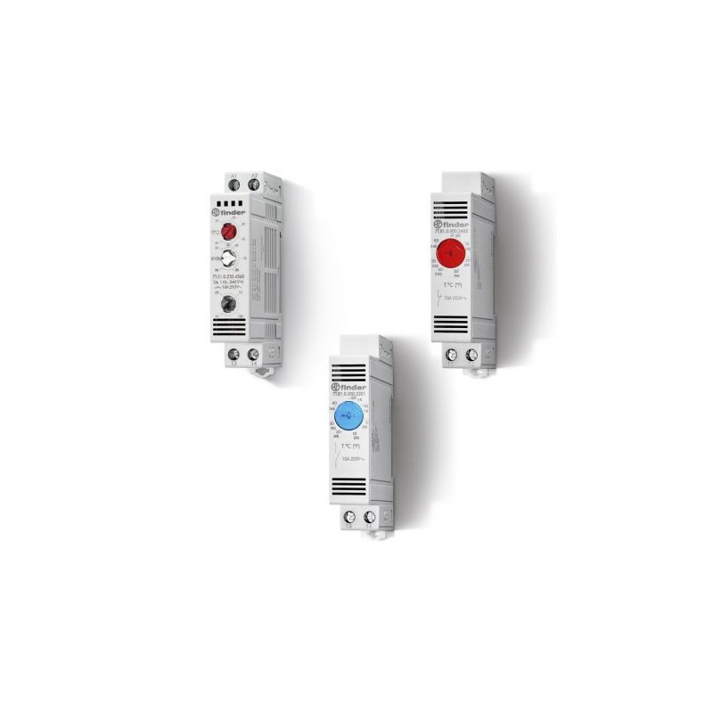 1 pcs - Finder 7T NO Enclosure Thermostat, 110 - 240 V ac/dc, 0 - +60 °C