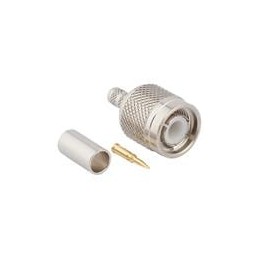 1 pcs : 122108RT - RF Connectors / Coaxial Connectors TNC ST CRIMP PLUG RG58 REV THREADS