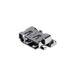 1 pcs : HD10-19-MSMT-TR - HDMI, Displayport & DVI Connectors HDMI 2.0, Receptacle Connector, 19 Positions, Horizontal, Mid-Surfa