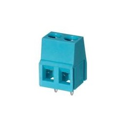 1 pcs : TB004-508-02BE - Fixed Terminal Blocks Terminal block, screw type, 5.08 , horizontal, 2 poles, CUI Blue, slotted screw, 