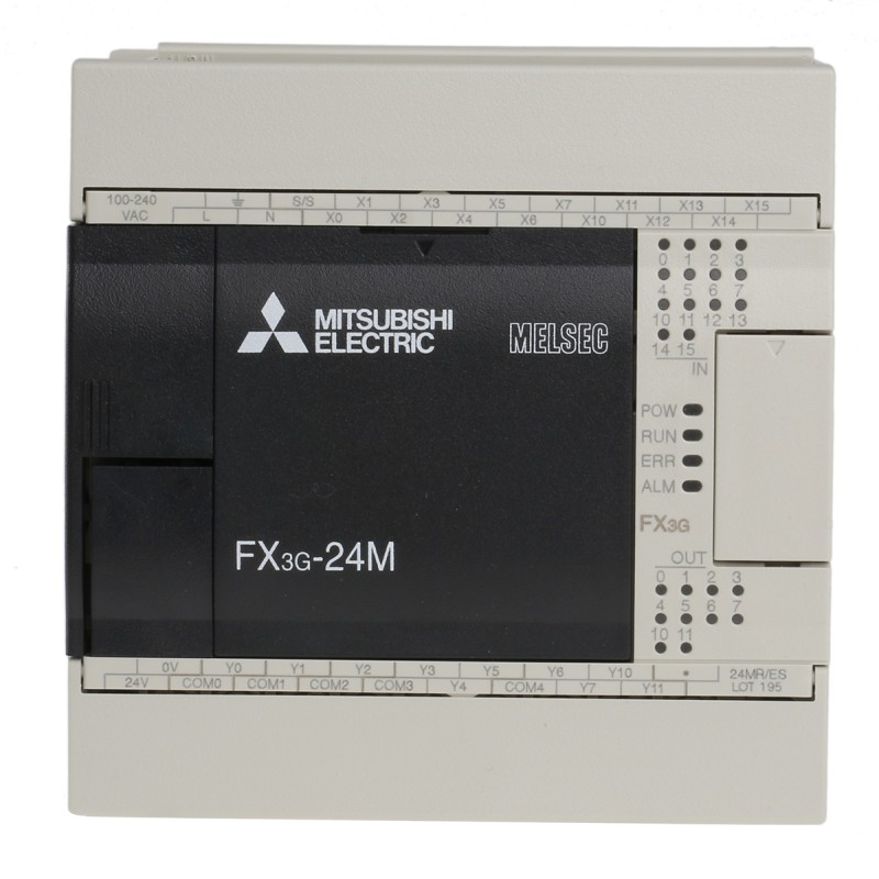 1 pcs - Mitsubishi FX3G Series Logic Module, 100 - 240 V ac Supply, Relay Output, 14-Input, Sink, Source Input