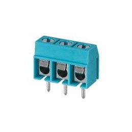 1 pcs : TB002-500-03BE - Fixed Terminal Blocks Terminal block, screw type, 5.00 , horizontal, 3 poles, CUI Blue, slotted screw, 