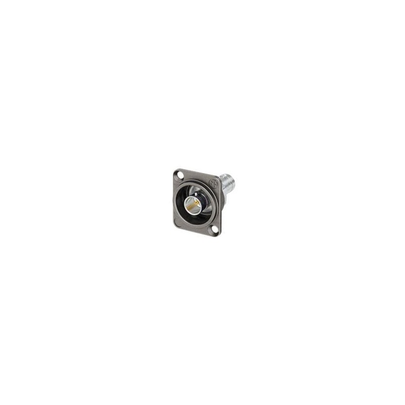 1 pcs : NBB75DFIX - RF Connectors / Coaxial Connectors Receptacle - UHD BNC - D style - feedthrough - isolated - antraloy - 75 O
