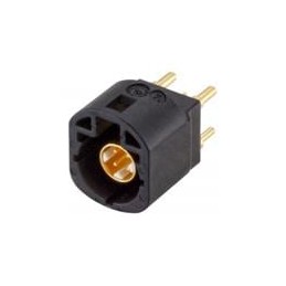 1 pcs : D4S10A-400L5-A - RF Connectors / Coaxial Connectors Straight Plug PCB w/Housing T&R Black