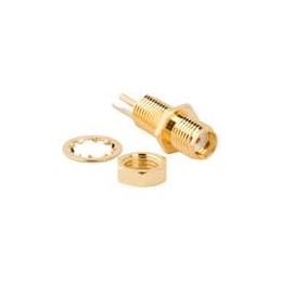 1 pcs : 132270 - RF Connectors / Coaxial Connectors SMA End Launch Jack .034 Bulkhead 50 Ohm