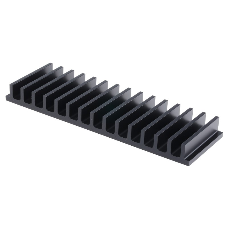 1 pcs - Heatsink, Universal 19' Alu, 2.5K/W, 50 x 159 x 15mm, Clamp