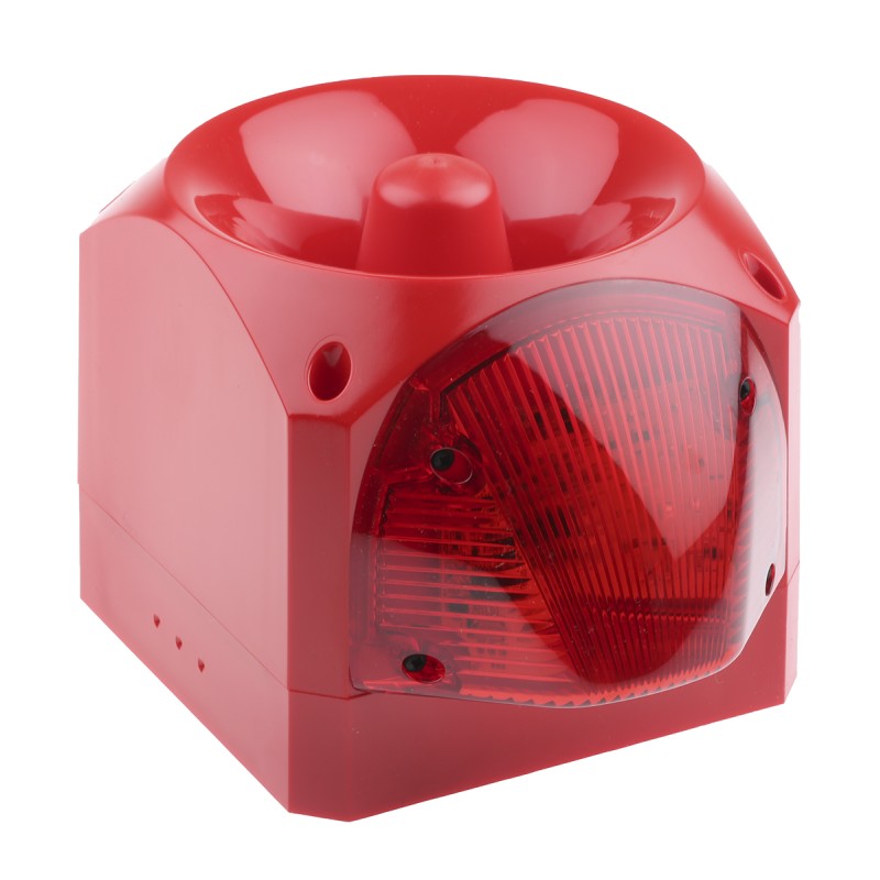 1 pcs - Klaxon Nexus Series Red Sounder Beacon, 10 - 60 V dc, Wall Mount, 110dB at 1 Metre