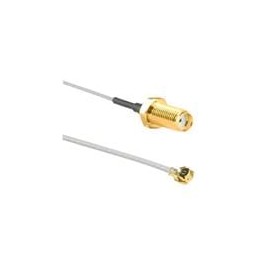 1 pcs : CSI-SGFB-300-UFFR - RF Cable Assemblies SMA Gold Jack (Female) Bulkhead (CONSMA005B-G-1.13) to Right Angle MHF/U.FL Comp