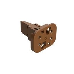 1 pcs : AW4S-D - Automotive Connectors 4 Position Plug Wedgelock, Keyed D, Brown