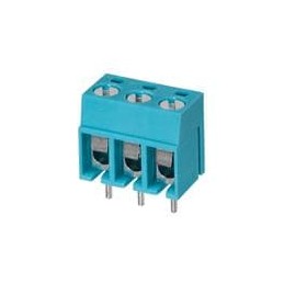 1 pcs : TB001-500-03BE - Fixed Terminal Blocks Terminal block, screw type, 5.00, horizontal, 3 poles, CUI Blue, slotted screw, P