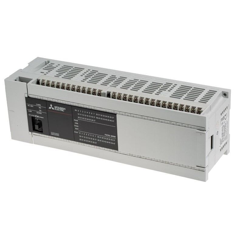 1 pcs - Mitsubishi FX5U Series PLC CPU for Use with MELSEC IQ-F Series IQ Platform-Compatible PLC, Relay, Transistor Output,