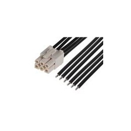 1 pcs : 216291-1061 - Rectangular Cable Assemblies STANDARD .093 6 CKT R TO S 150MM