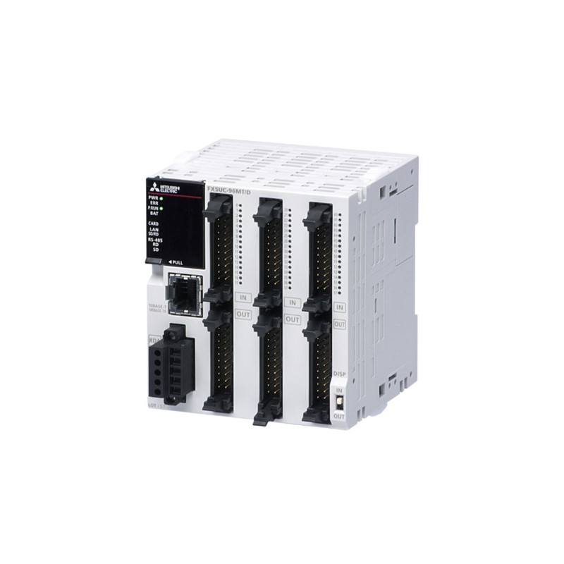 1 pcs - Mitsubishi MELSEC iQ-F Series PLC CPU for Use with FX5 Expansion Adapter, FX5 Extension Module, Analogue Output,