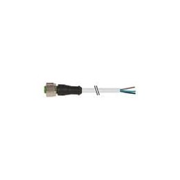 1 pcs : 7000-12181-2130500 - DIN Connectors M12 female 0 with cable, PVC 3x0.34 gy UL/CSA 5m
