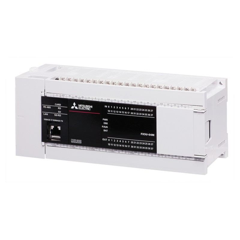 1 pcs - Mitsubishi FX5U Series PLC CPU for Use with MELSEC IQ-F Series IQ Platform-Compatible PLC, Relay, Transistor Output,