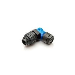 1 pcs : C016 30K006 100 10 - Standard Circular Connector 6+PE MALE R/A BLUE SODR SILVR CONTACT