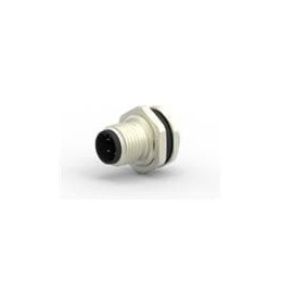 1 pcs : T4130412041-000 - Circular Metric Connectors M12,REAR MOUNT,MALE B,4P,SOLDER WIRE